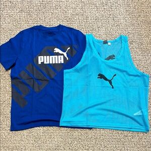 🍀6/$20 Puma Blue T-Shirt and Tank Top Set
